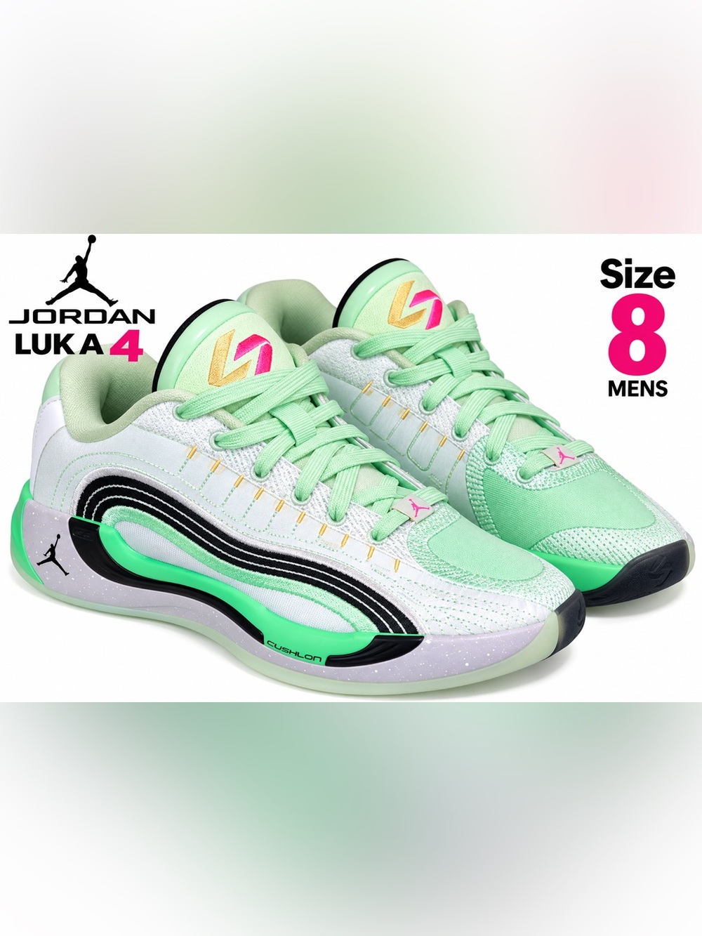 Jordan Luka 4 Space Navigator Barely Green Men’s Size 8 Basketball Shoes